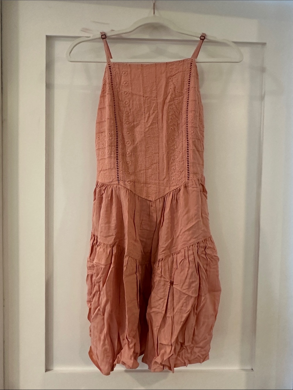 wild fable Peach-Pink Tiered Mini Dress